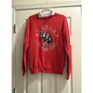 Vintage Alabama Crimson Tide Medium Sweatshirt Double Collar Elephant NCAA